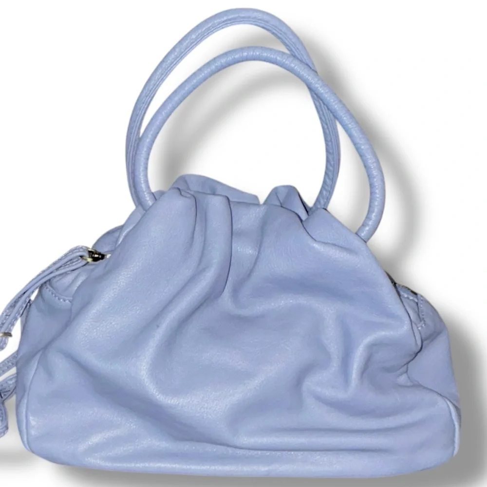Hobo Darling Provence Blue Leather Convertible Crossbody Satchel Bag - Picture 3 of 15